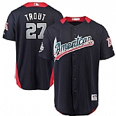 American League 27 Mike Trout Navy 2018 MLB All Star Game Home Run Derby Jersey,baseball caps,new era cap wholesale,wholesale hats